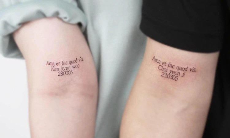 Husband and Wife Matching Tattoos